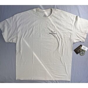 Realtree Short Sleeve‎ Beige Tshirt Men's 2XL NEW Fishing Hunting
